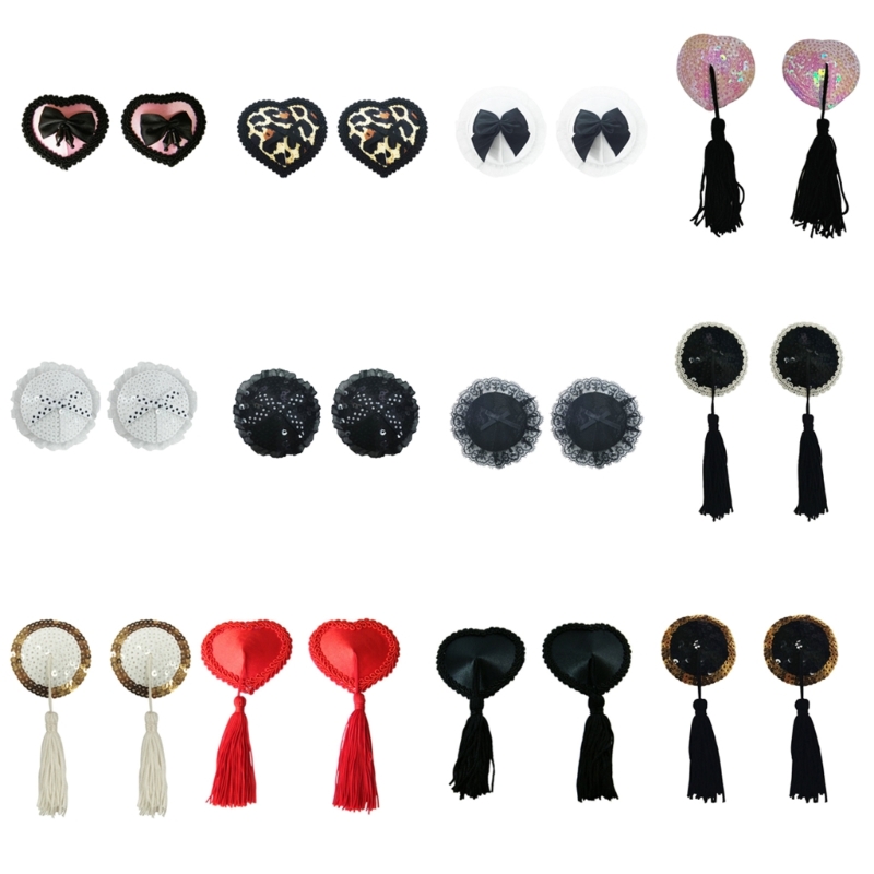 Nipple Cover Pasties - 여성 장식 조각 Tassels 젖꼭지 Bowknot