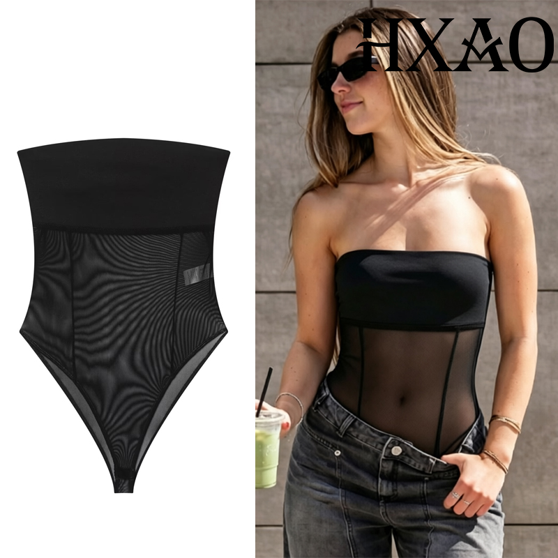 Strapless Bra Backless - HXAO 튤 코르셋 바디웨어 여성 여름