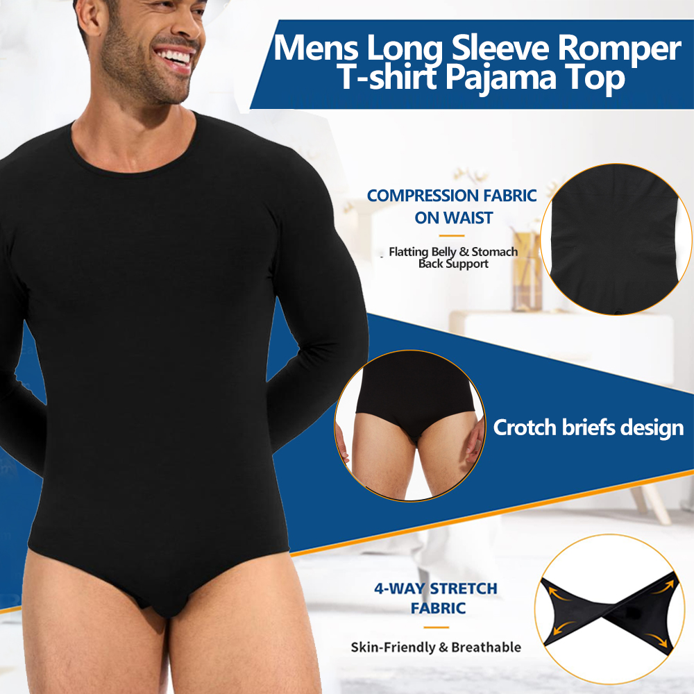 남성용 긴팔 바디수트 전신 쉐이퍼 롬퍼 파자마 허리 트 - Shapewear Bodysuit Firm 리뷰 및 가격